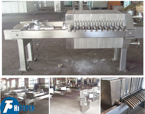 Hydraulic Stainless Steel Filter Press for Food Industry with 2.2kw Motor Power